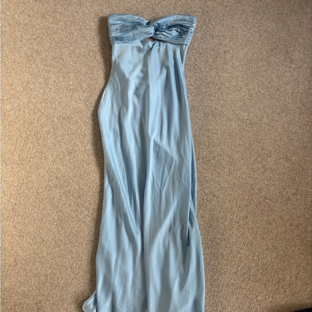 Hello Molly Strapless Sky Blue Dress